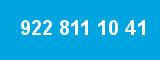 922 811 10 41 922 811 10 41
